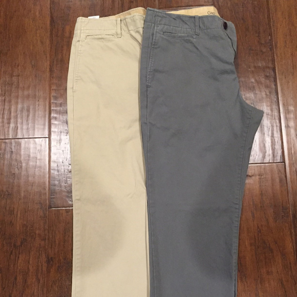 Gap mens chino khakis lot gray and tan 34 W x 28 L - Picture 5 of 8
